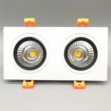 20 Вт двойной светодио дный удара потолочный светильник Встраиваемые Кабинет лампы AC100-245V для Гостиная освещения энергосберегающие