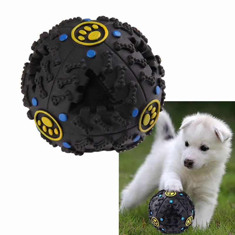 7,5 см Забавный дозатор корма для домашних животных игрушка мяч собака кошка игрушка с пищалкой кряк звуковая игрушка для собак щенков тренировочные принадлежности