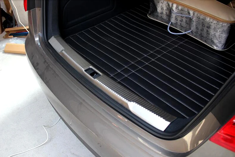 

Car Rear Trunk Inner Rear Bumper Boot Sill Guard Protector Plate For Audi A6 C7 2012 2013 2014 2015 Car styling