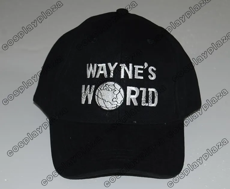 Black Wayne's World Hat Cosplay Waynes 