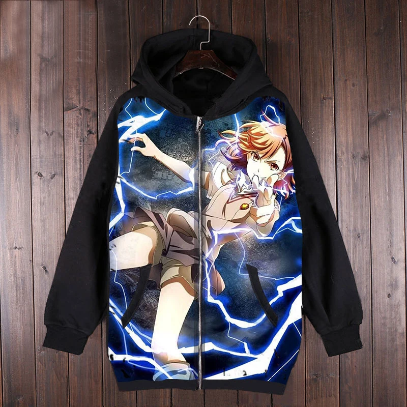 

Anime Toaru Kagaku no Railgun Hoodies Toaru Majutsu no Index cosplay Men Women coat