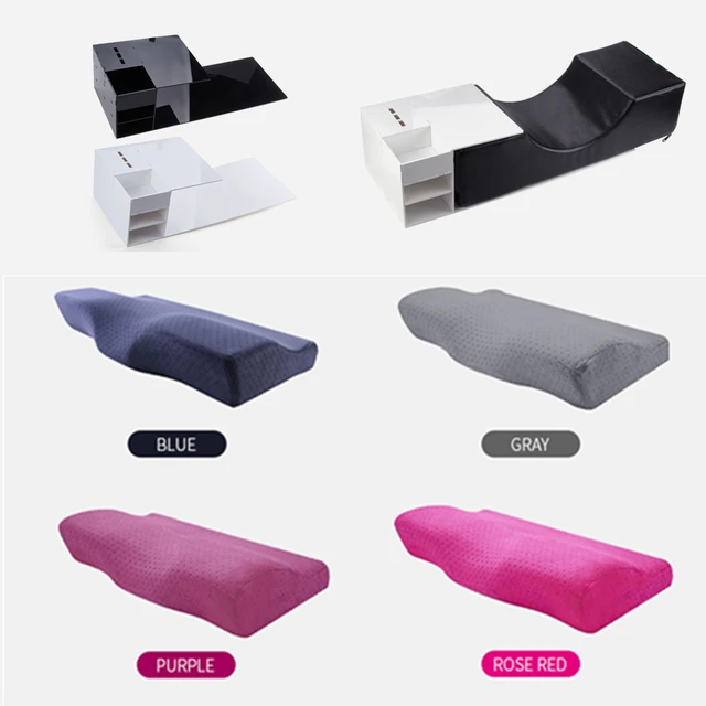 편안하고 효율적인 속눈썹 연장을 위한 고품질 PU 가죽 플란넬 속눈썹 베개