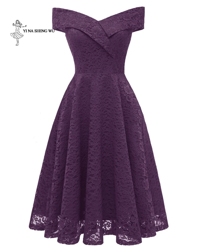 Для женщин Горячая распродажа! высокого качества кружевное платье для принцессы цельное платье в пол с коротким вечерние платье, вечерний наряд клуба Бальные платья - Цвет: Purple