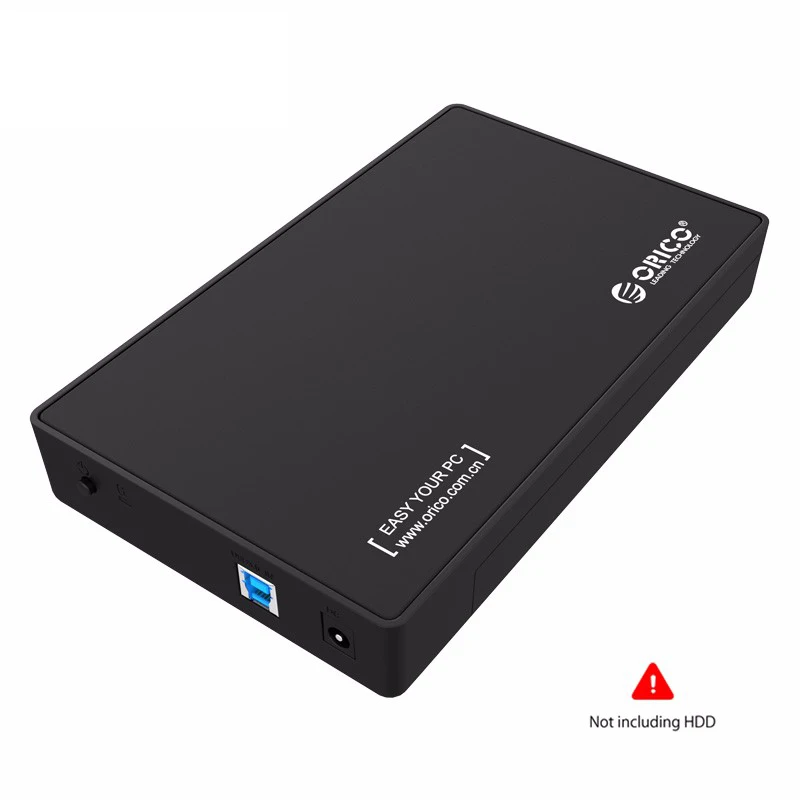 ORICO 3.5 inch External Hard Drive Enclosure SATA to USB 3.0 HDD Case with 12V/2A Power Adapter Support 16TB UASP Tool free 3.5 hdd external case usb 3.0