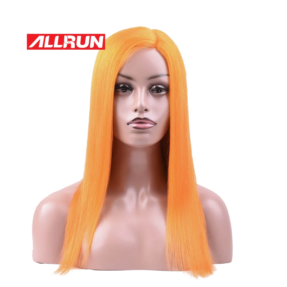 Allrun Lace Front Human Hair Wigs Brazilian Straight Lace Frontal Wig