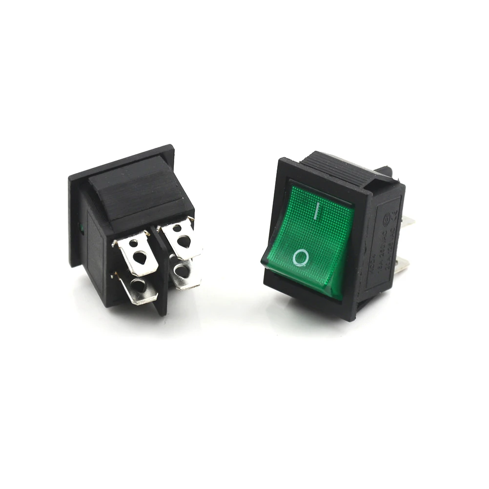 Lâmpada Pinos Liga Desliga 2 Posições Dpst Rocker Interruptor 16a 250v 20a 125v Embutido Atacado 4 - 1 Cheap Interr.