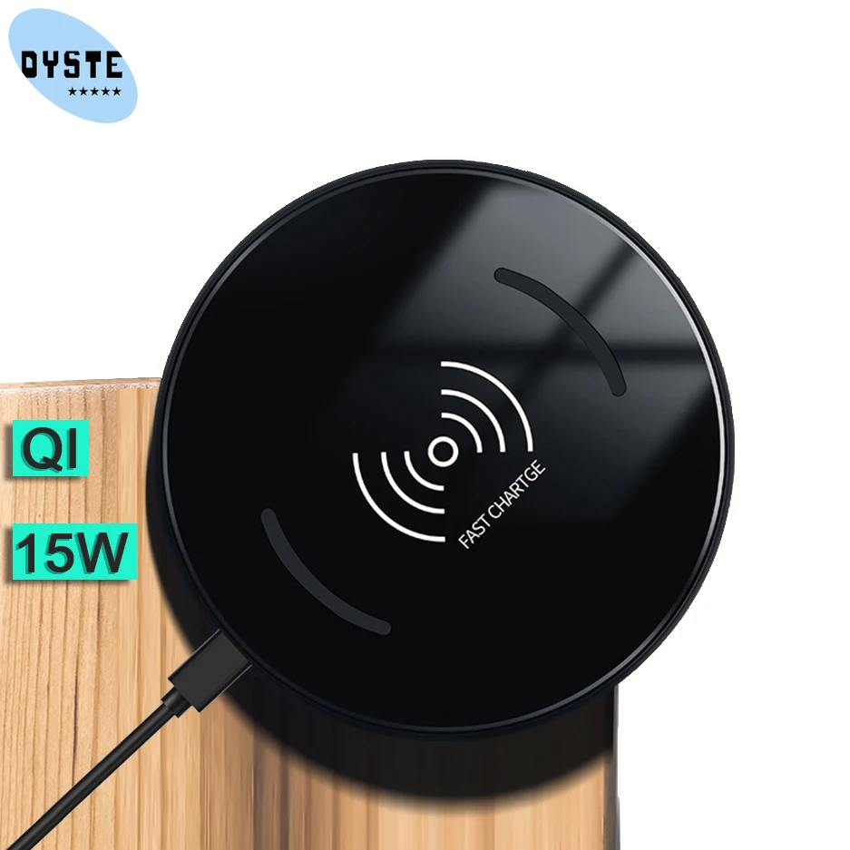 

QI 15W Fast Wireless Charger For Samsung S10 Plus S9 S8 Note 9 8 Smart phone Charging Pad for Huawei P30 pro Mate 20 pro iPhone