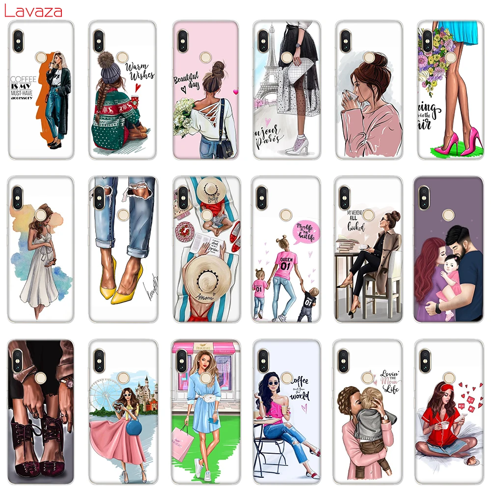 

Lavaza Fashion Black Brown Hair Baby Mom Girl Queen Hard Case for POCOPHONE F1 for Xiaomi A2 Mi8 Lite A1 Redmi Note 4X 5 6 Pro