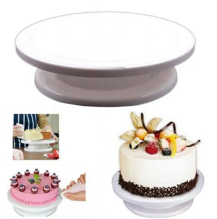 Plastic Cake Turntable Rotating Stand for Decoration Cake Plate Baking