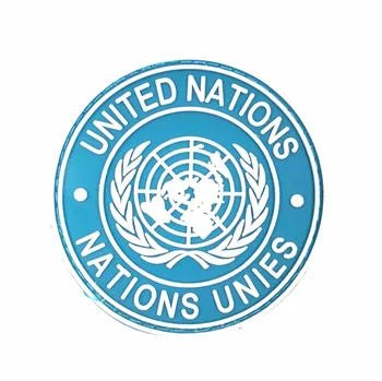 

10pcs Rubber United Nations Flag Patch 3D PVC Tactical Nations Unies Badge Hook Army Armband Militry Emblem Combat Brassard