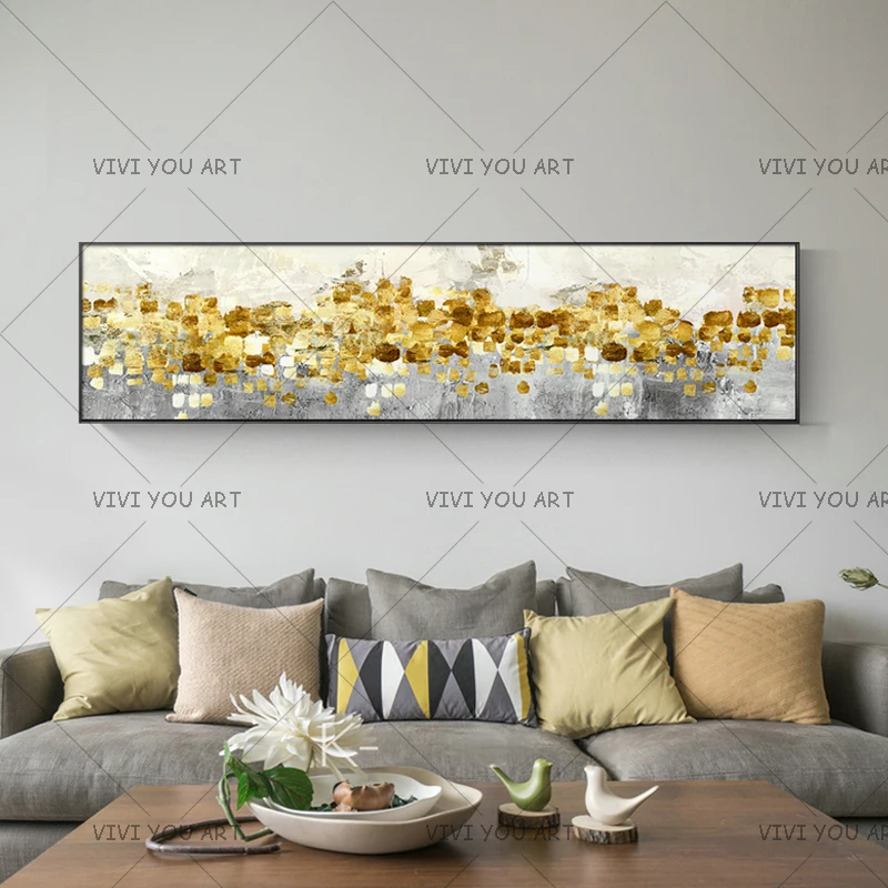 Abstract-Golden-Tree-Rain-Flowing-Coins-Long-Banner-Canvas-Paintings-Posters-And-Print-For-Living-Room (3)