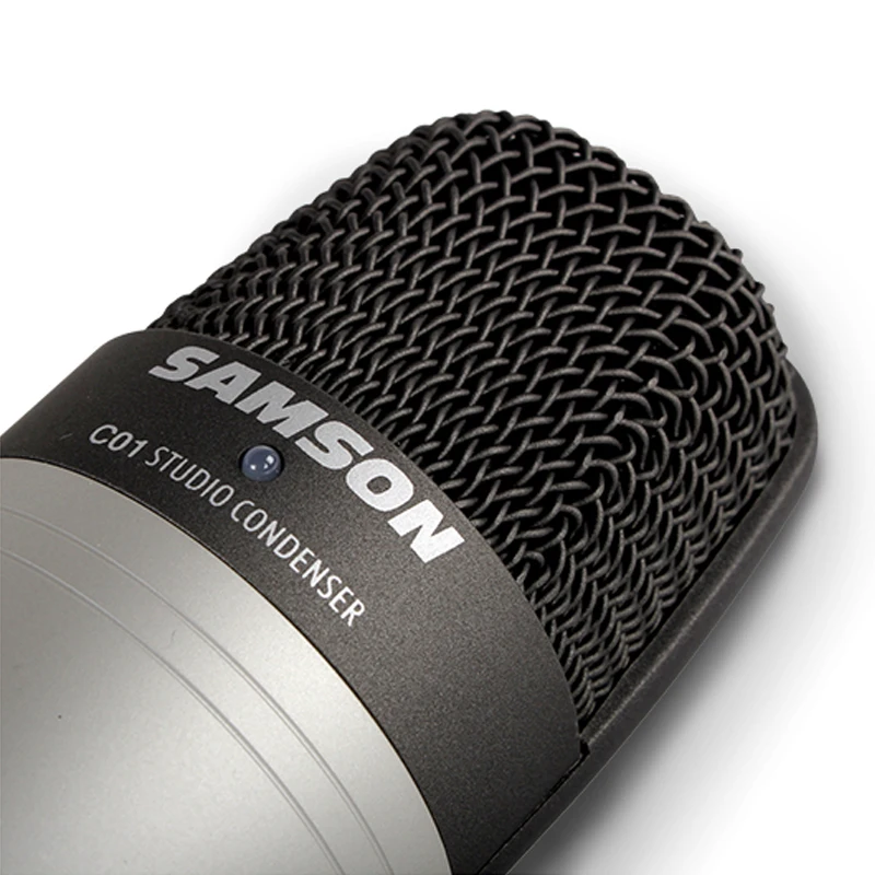 SAMSON C01 and Pop filter Condenser Microphone for recording vocals, acoustic instruments and for use as and overhead drum mic