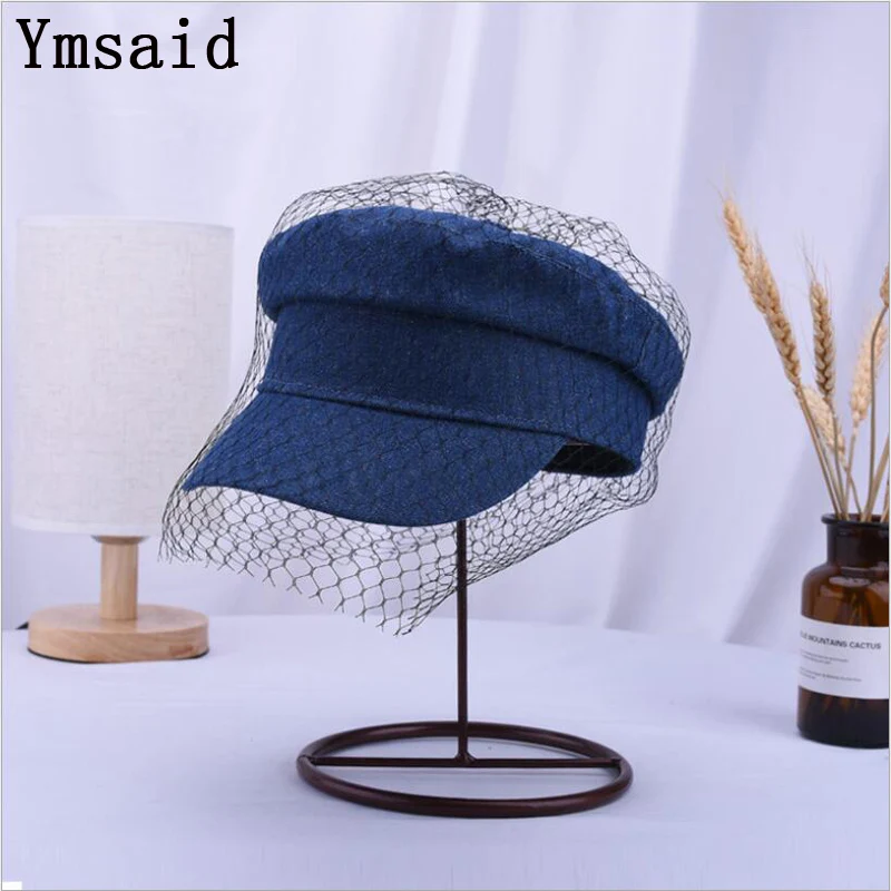 

Ymsaid 2019 Spring/ Autumn New Cowboy Lace Female Beret Hat Fashion In Europe And The Wind Restoring Ancient Ways Painter Cap