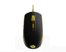 100% оригинальные SteelSeries Rival 100 RGB оптическая мышь (до 4000 точек/дюйм)-Протон желтый