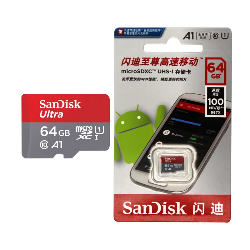 Оригинальная карта памяти SanDisk Micro SD 16 ГБ 32 ГБ 64 ГБ TF карта класс 10 UHS-I Microsd 128 ГБ для samrtphone Настольный ПК