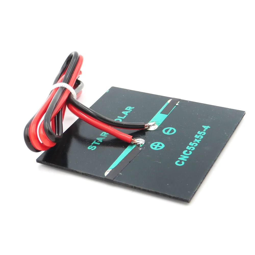 

4V 60mA Solar Dropping Panel + 30CM Red and Black Line DIY Making 2pieces