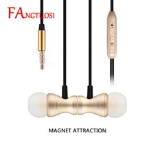 FANGTUOSI, магнитные металлические наушники, наушники-вкладыши, тяжелый бас звук, анти-пот, Спортивная гарнитура, свободные руки, наушники, fone de ouvido