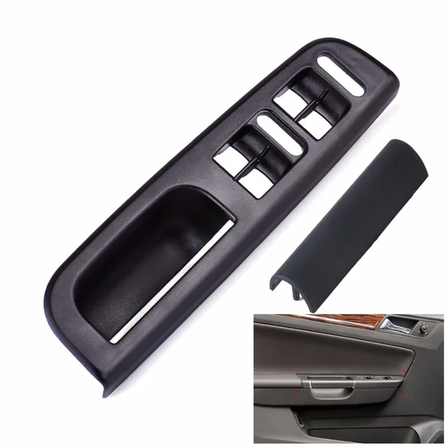US $7.73 DWCX 3B1867171E Black Window Switch Control Panel Bezel  Door Handle Trim Fit for VW Volkswagen Pa