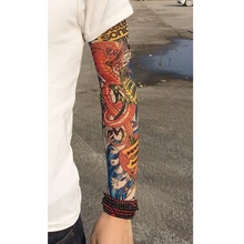 1Pcs Trendy Men Women New high Elastic Fake Temporary Tattoo Sleeve Designs Summer sunscreen Body Arm Warmers