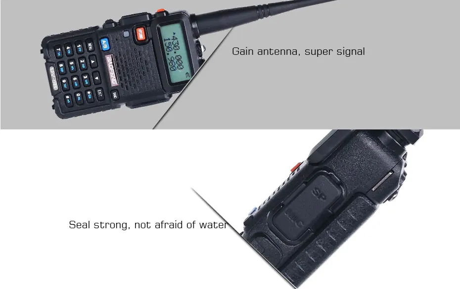 Baofeng UV-5R, 8 Вт, 3800 мА/ч, батарея, рация, 128, Двухдиапазонная, двухстороннее радио, UHF& VHF, 136-174 МГц и 400-520 МГц, радиоприемопередатчик