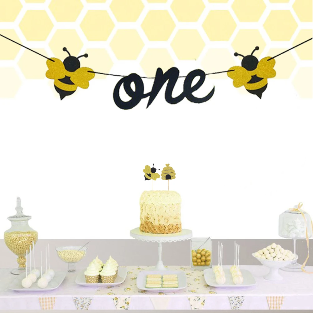 13 Pieces Abeille Banniere Gateau Topper Ensemble Guepe Theme Cupcake Toppers Fruit Dessert Decoratif Nourriture Pics Bruant Table Fete Fournitures Aliexpress