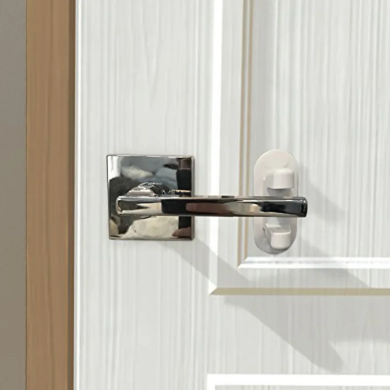 Self Adhesive Door Lever Lock Durable Baby and Child Proof Safety Door Handle Lever Lock Home