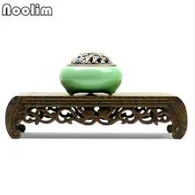 NOOLIM твердое дерево, благовония горелка база пьедестал чай чашка Настольный набор для чая база малый размер