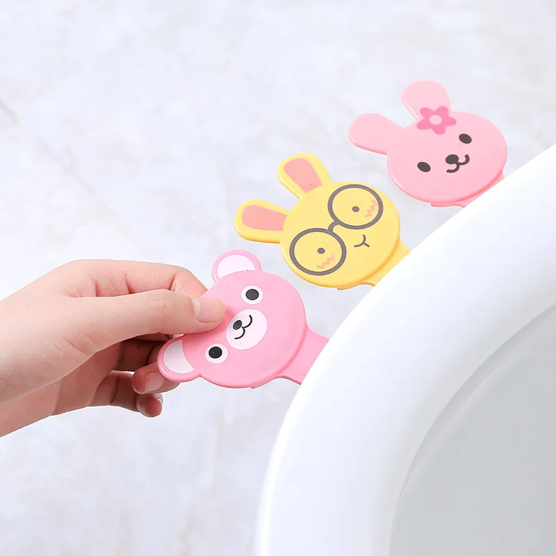

Cartoon Animal Toilet Lid Lifting Device Seat Cover Handle Sticker Bathroom Lid Cover Lift Closestool Lifter Potty Handle