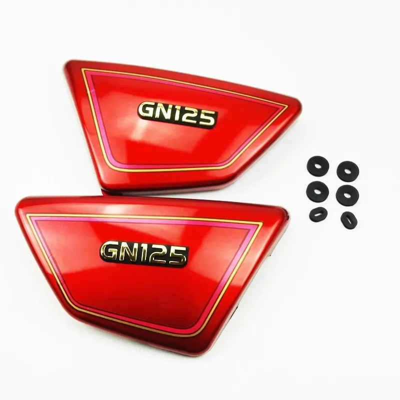 

1 pair Original high quality Right & Left Frame Side Covers Panels for suzuki GN 125 GN125 red, SUZUKI GN125 PARTS