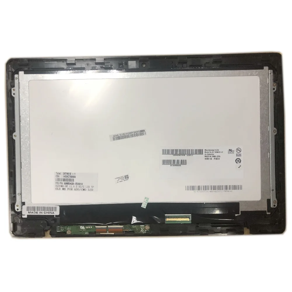 For Asus Vivobook X200MA X200CA B116XW03 LCD LED Screen Touch Screen Digitizer Assembly Glass with BLACK Frame