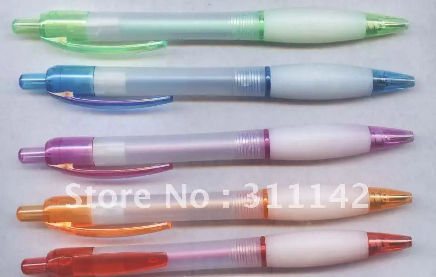 Дешевая рекламная шариковая ручка прозрачная причудливая шариковая ручка с ручкой печать пользовательского логотипа