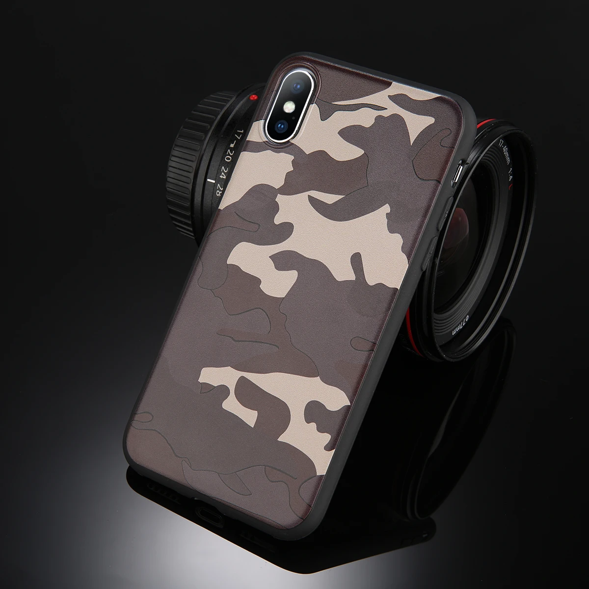 Moskado военный камуфляжный чехол для iPhone 11 Pro Max 6 6S 7 8 Plus X XR XS Max чехол армейский зеленый камуфляж мягкий ТПУ чехол для телефона - Цвет: Серый