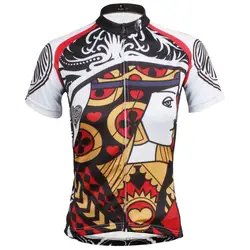 Покер узор Для женщин короткий рукав Велосипедная форма летние дышащие велосипед одежда на молнии Ciclismo женская одежда Размеры XS до 6XL