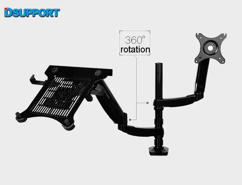 Ноутбук/Подставка под лэптоп с двойным использованием+ держатель монитора с usb-вентилятором для ноутбука 15,6 дюймов и монитором 1"-27" D5F2