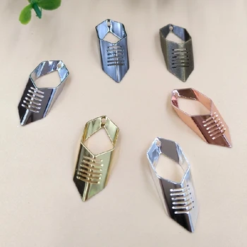 

11*28mm Vintage Filigree Model Charms with Hole Connectors Settings DIY Findings Multi-color Plated Brass Metal Wholesale