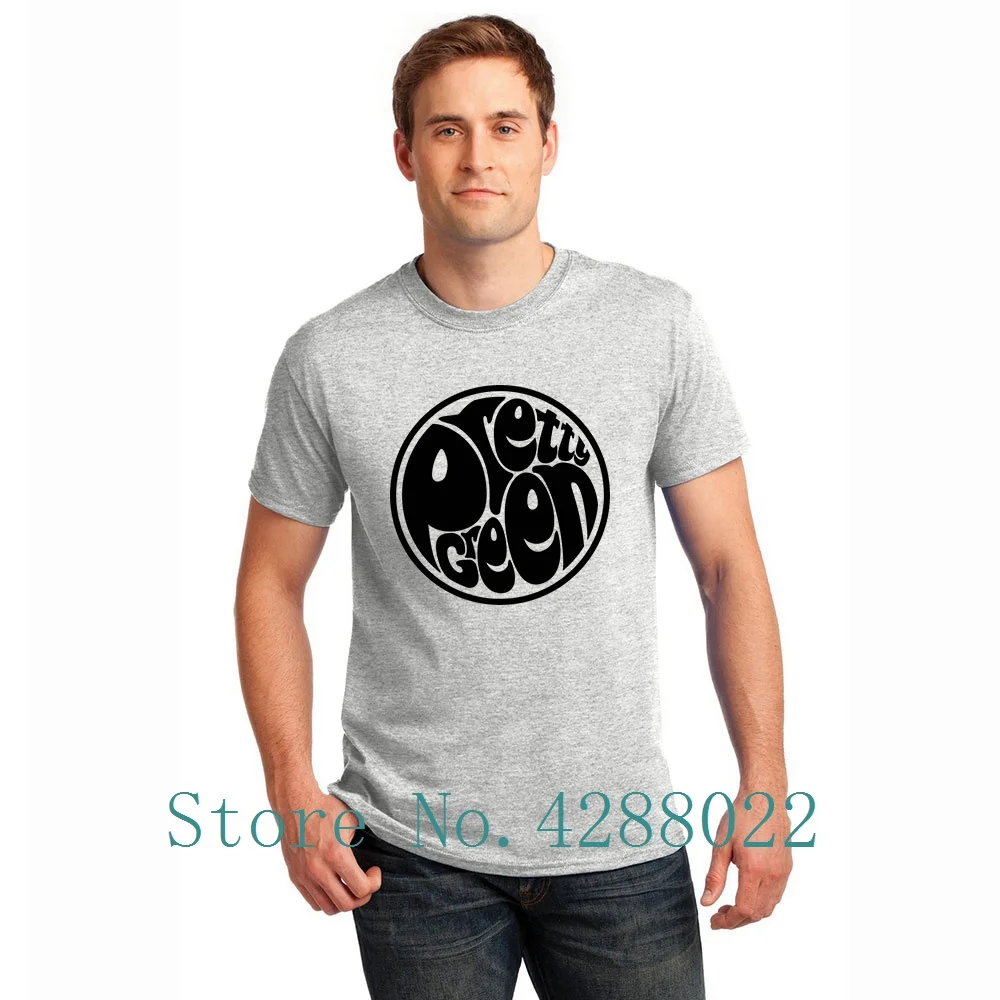 

Pretty Green Typography Tshirt Short Sleeve Leisure Graphic Men's T Shirt Sunlight Homme 100% Cotton Slogan High Quality