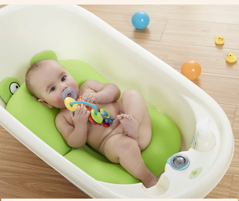 Портативный детский Противоскользящий коврик для душа для новорожденных, Коврик для ванны, универсальный для безопасности, детский игровой аксессуар для поддержки в ванне, коврик для подушки