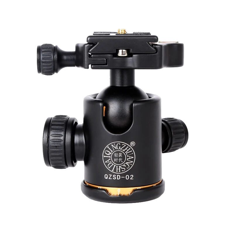 QZSD Q02 10KG Load Panoramic Swivel Tripod Ball head 1/4 Screw Mount