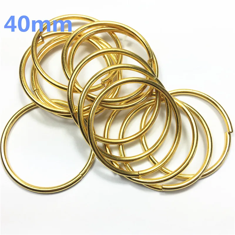12-40mm gold Metal O Ring Backpack connector Harness Rings Bag Parts Accessories