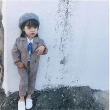 Коллекция года, весенне-осенний детский комплект одежды для девочек, комплект из 2 предметов, костюмы, куртка+ штаны комплекты одежды для детей одежда с длинными рукавами для девочек