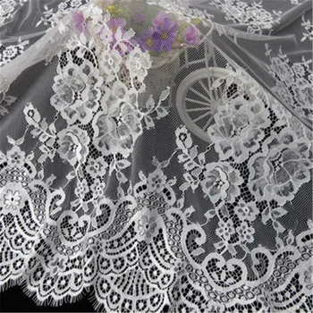 

1 piece 100% black polyester Love lace embroidered French lace fabric suitable for sewing crafts