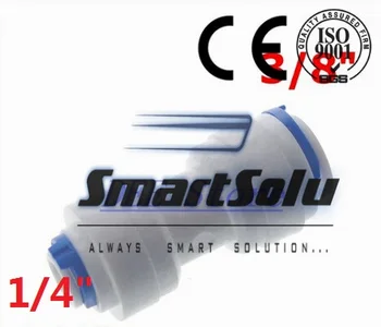 

Free shipping 10pcs/lot 1/4-3/8" hose connection quick Straight connector Fittings RO Water Reverse Osmosis Aquarium System