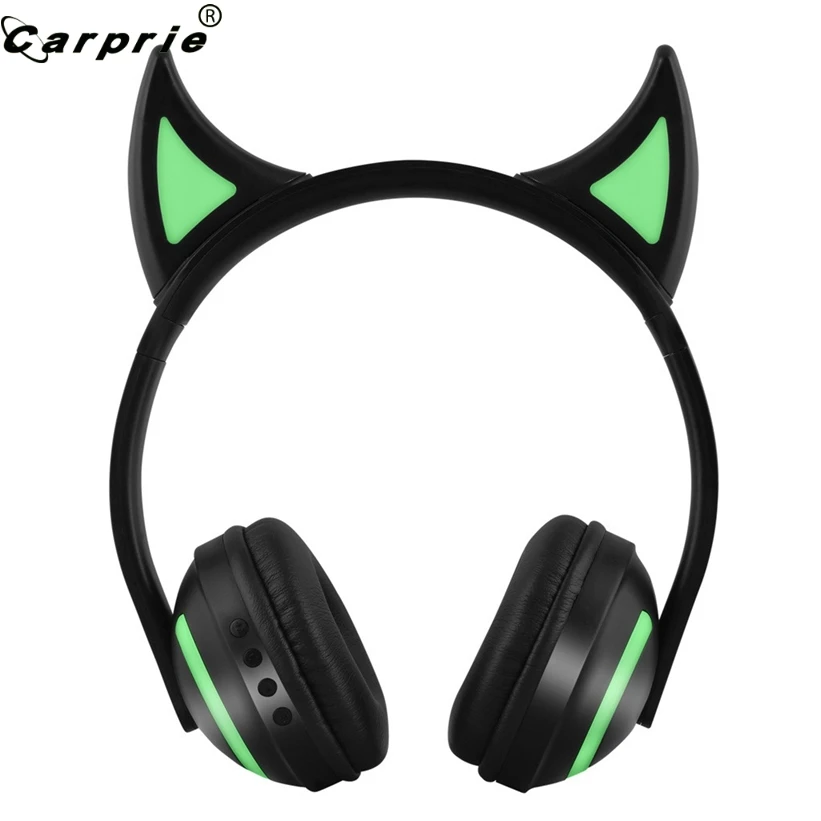 

CARPRIE Devil LED Color Lighting Wireless Headphones Bluetooth 4.1 Headset Stereo Gaming Headphone with Mic 81231