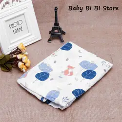 Мягкое муслиновое детское одеяло для завёртывания для пеленания для новорожденных Пеленальное полотенце 120x120 см