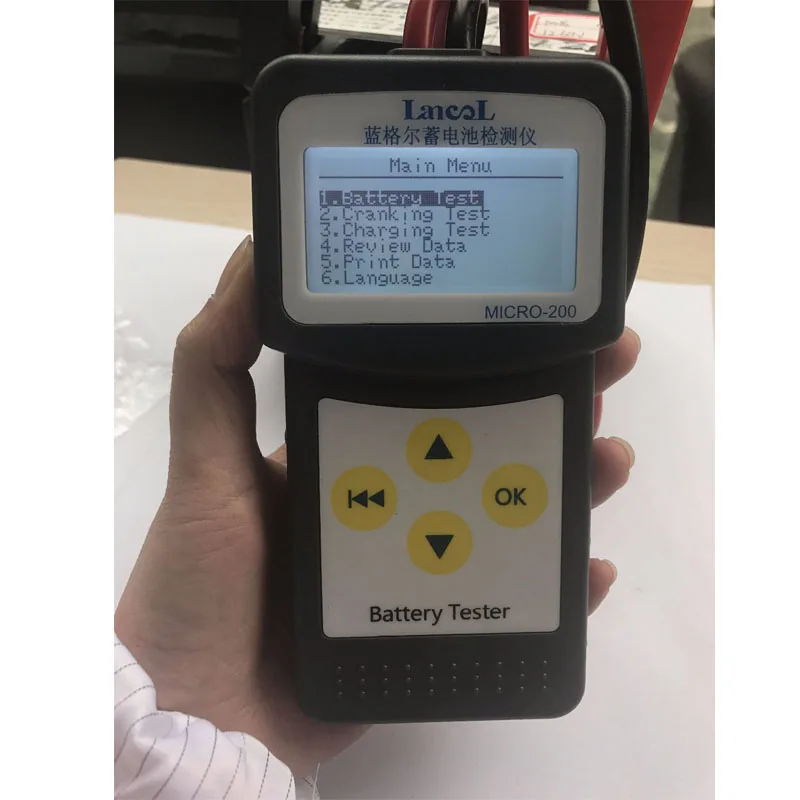 LANCOL MICRO-200 With Multi-Languages Auto Battery Life Tester Battery Analyzer 2000CCA Tester Battery Car Diagnostic Tool