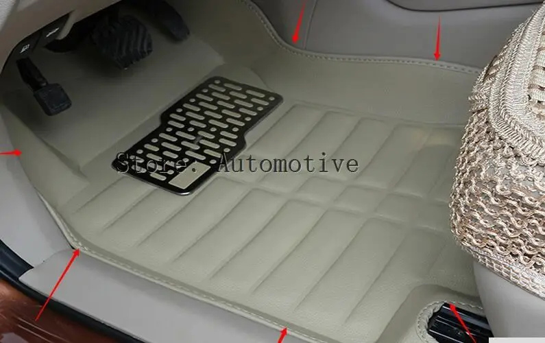 

beige ivory PU front rear seats floor mats carpet Pad cover for x-trail 2014 2015
