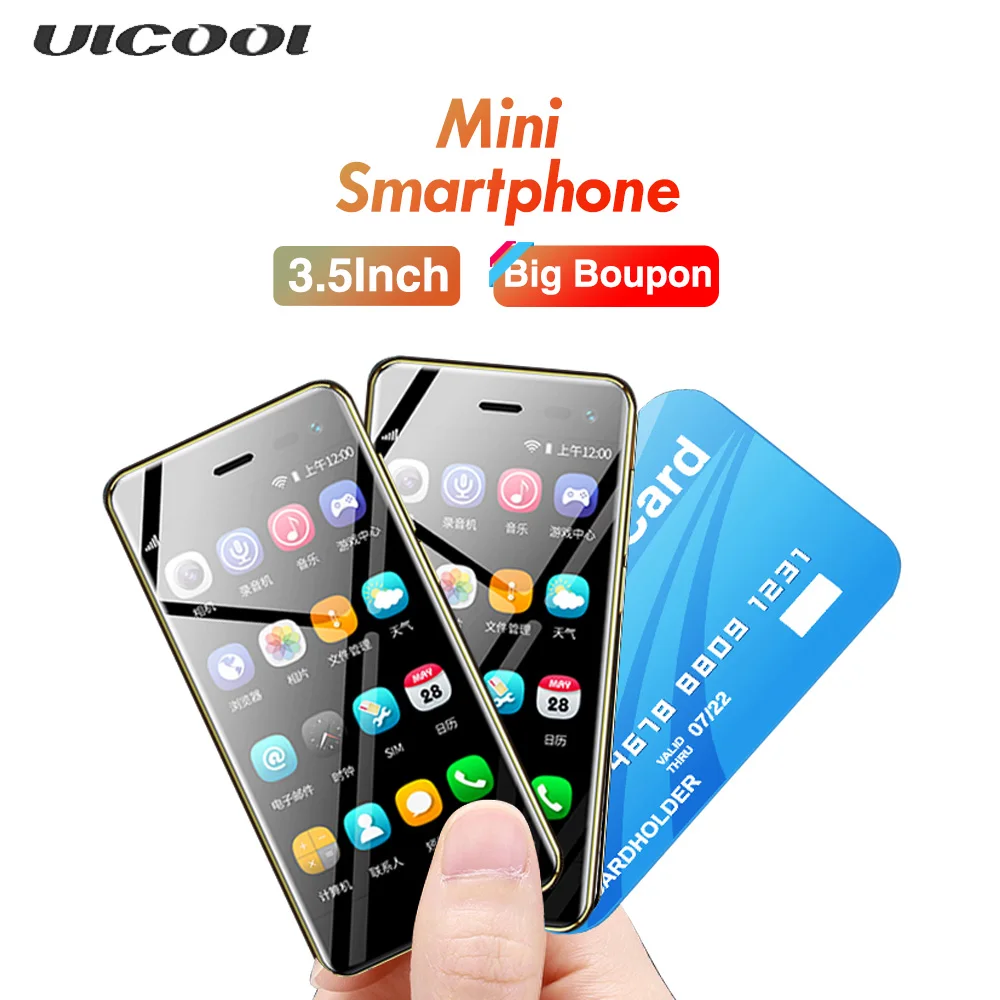 

2019 Mini mobile phone U2 Android 8.1 Google Play 3.15Inch Screen MTK6739 1GB 8GB 5MP 4G Smart phone