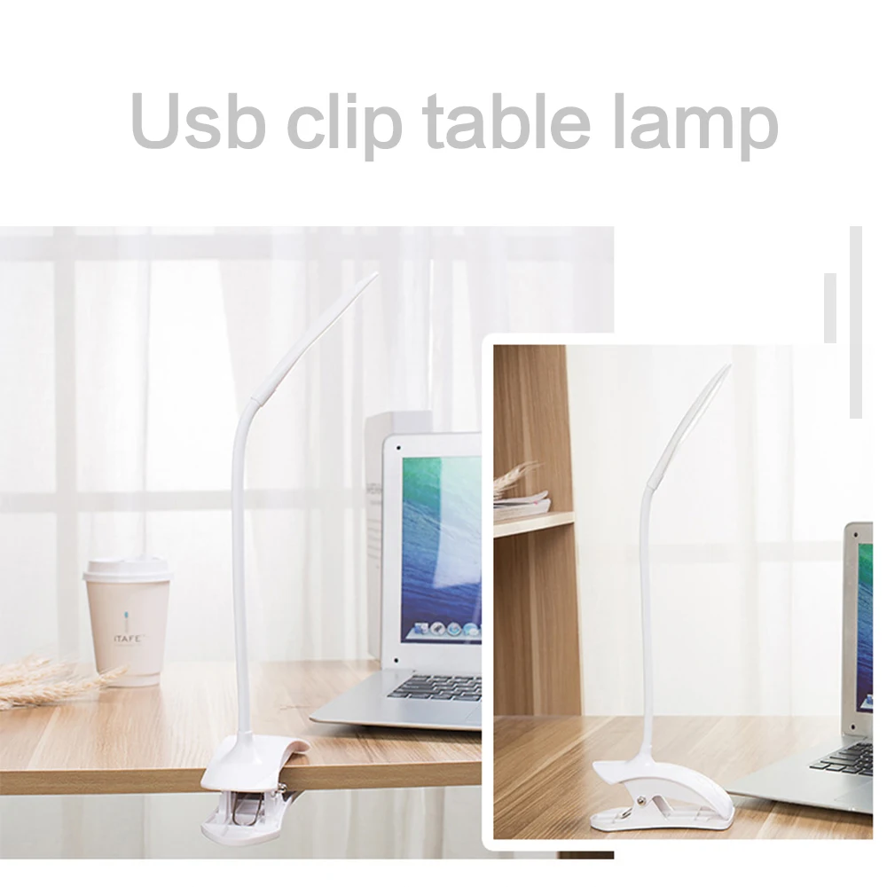 Lâmpada de Mesa Nível de Escurecimento Proteção para os Olhos Candeeiros de Mesa Luz de Leitura em Casa Levou Clipe Dimmer Toque Interruptor Led Deco Mangueira Flexível 3 9 Cheap Luminária de mesa