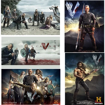

Vikings Poster Clear Image Wall Stickers Home Decoration Good Quality Prints White Coated Paper home art Brand
