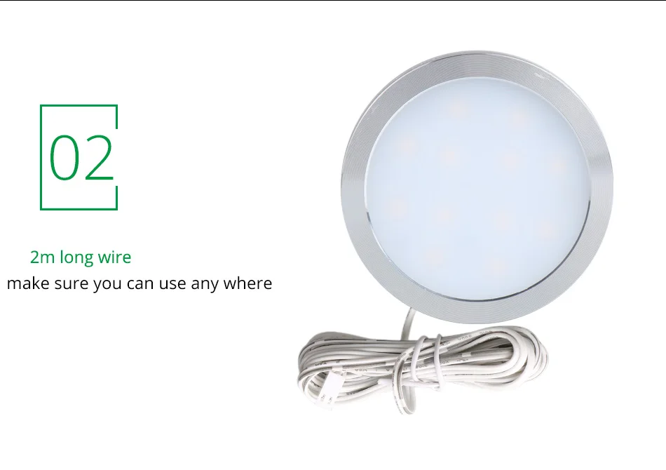 2.5W LED Cabinet Lights 6Pcs Under Counter Shelf Furniture Lighting Kitchen Cupboard Soft Light Illuminate Showcase Exhibition6